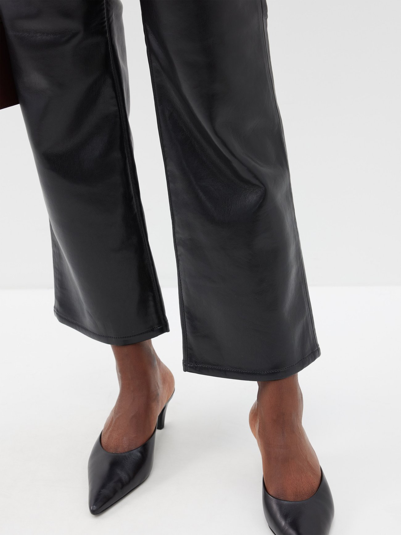 Le Jane leather-blend pants