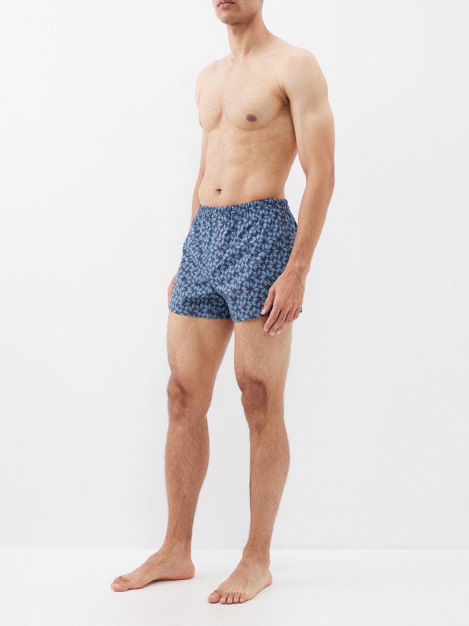 Mens Zimmerli navy Silk Boxers