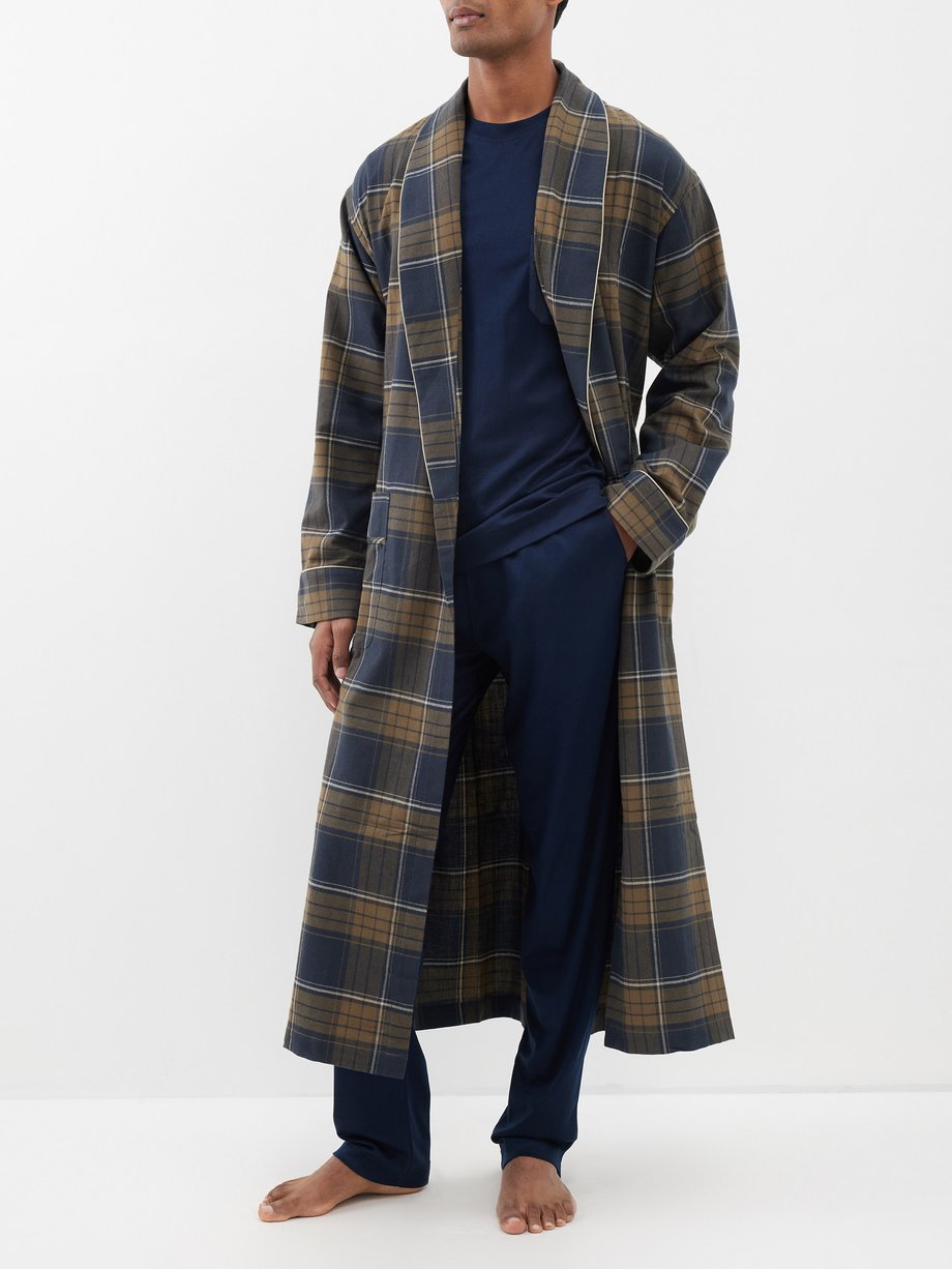 ZIMMERLI Cotton and Wool-Blend Flannel Robe for Men