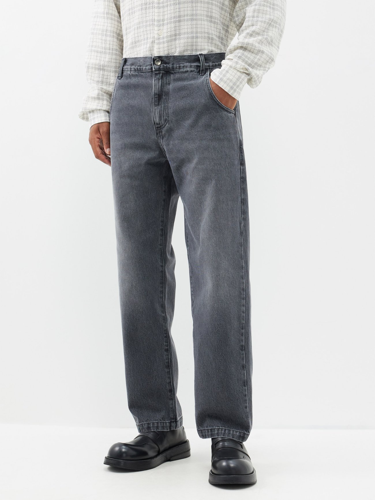 mfpen - Men - Regular Straight-Leg Organic Jeans Blue - M