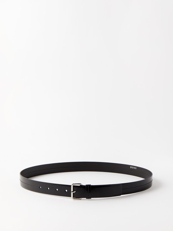 Prada Logo-engraved leather belt