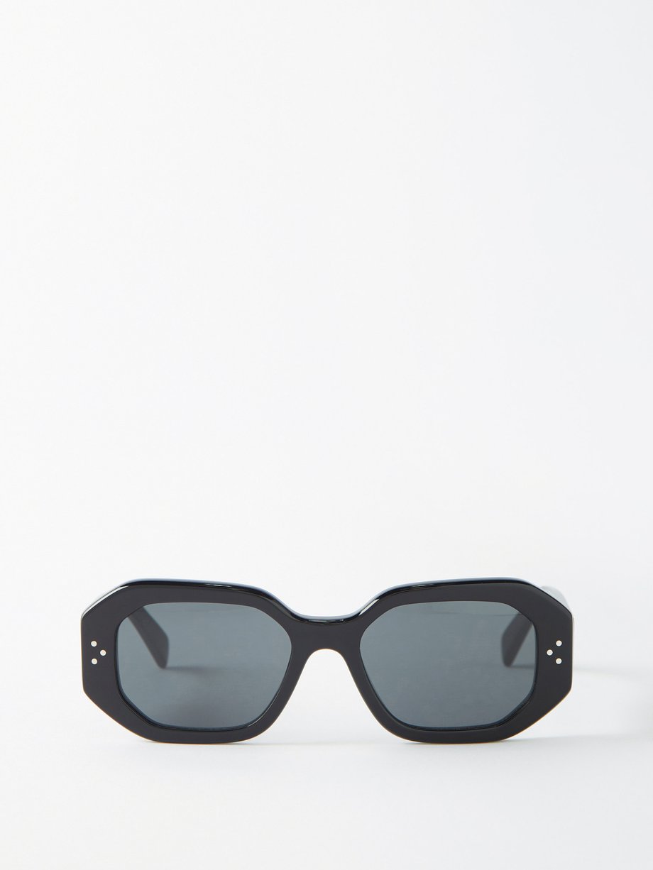 Black Bold oval acetate sunglasses | Celine Eyewear | MATCHESFASHION US