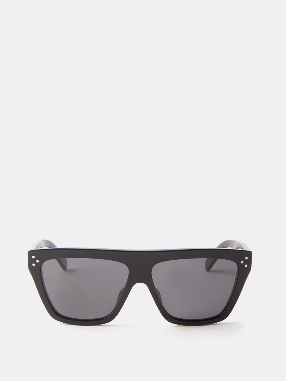 Black D-frame acetate sunglasses | Celine Eyewear | MATCHES UK
