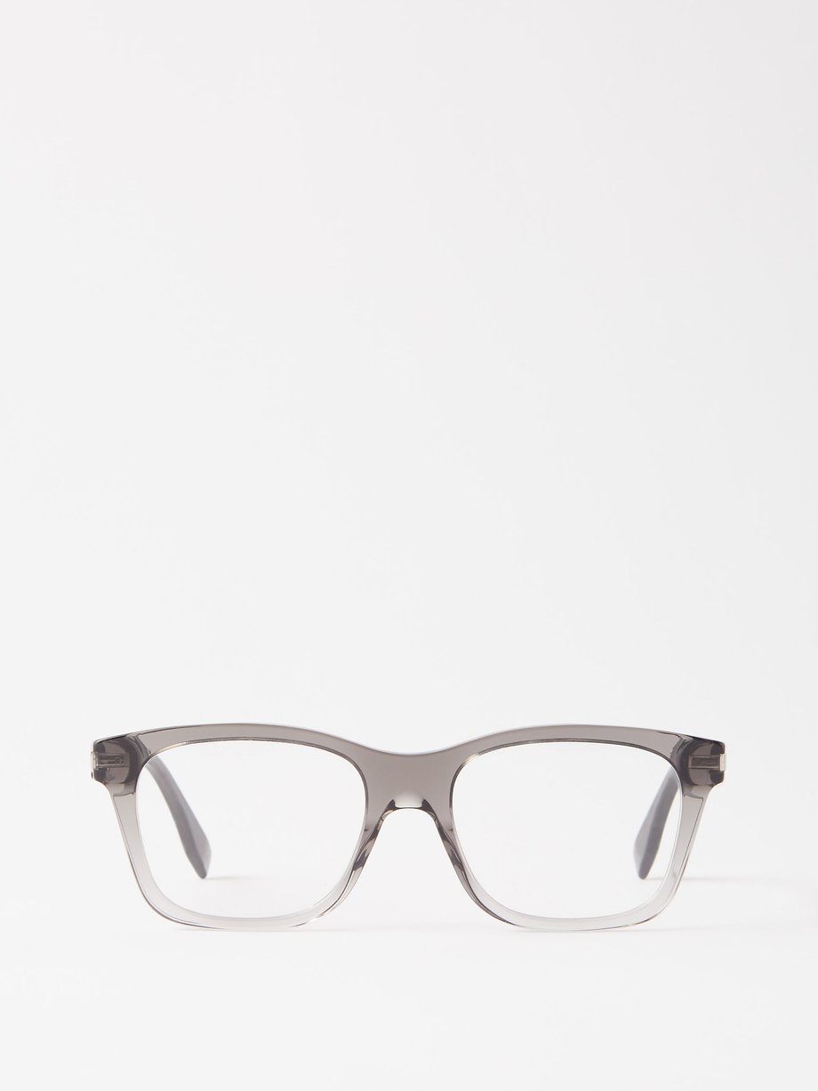 Grey Essential D-frame acetate glasses | Fendi | MATCHESFASHION US