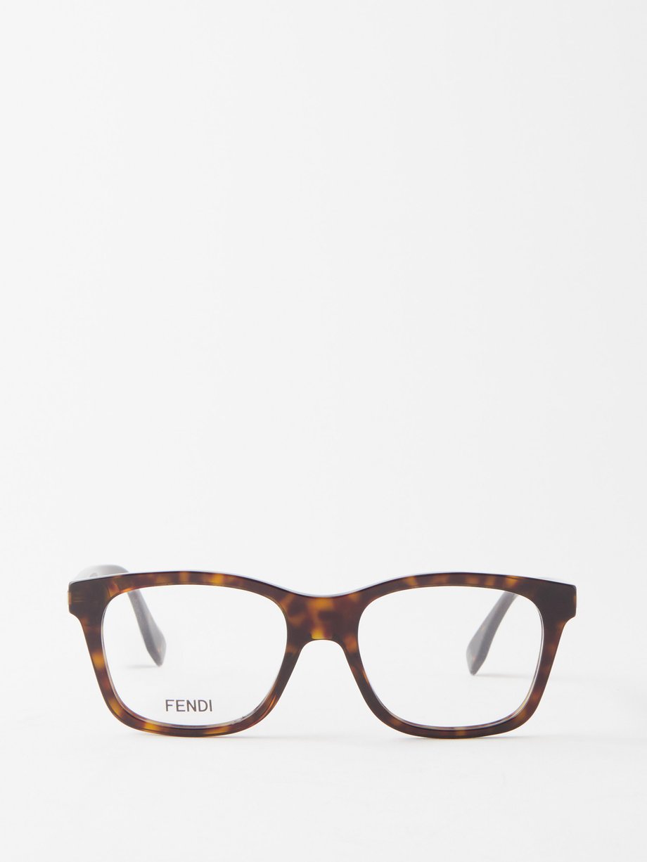 Brown Essential D-frame tortoiseshell-acetate glasses | Fendi ...