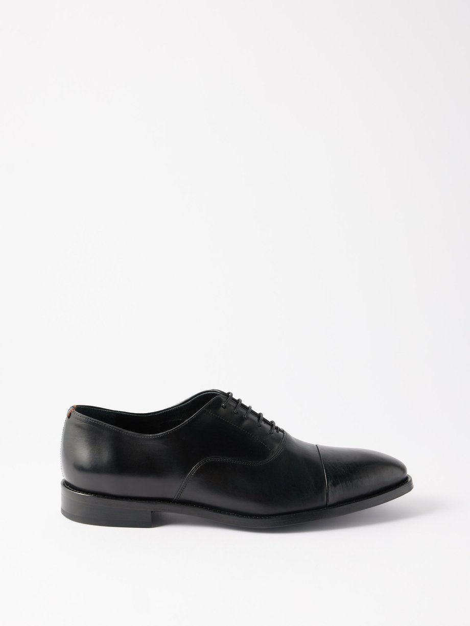Black Bari leather Oxford shoes | Paul Smith | MATCHES UK