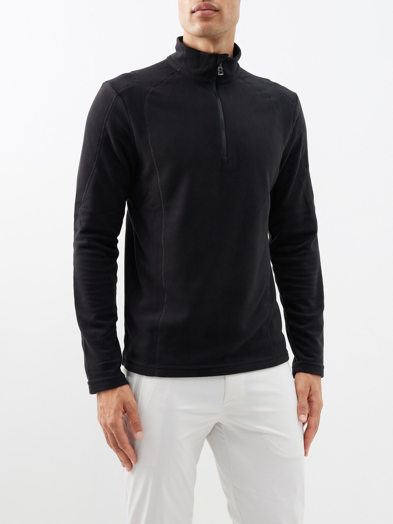 Black Harry half-zip fleece ski top | Bogner | MATCHES UK