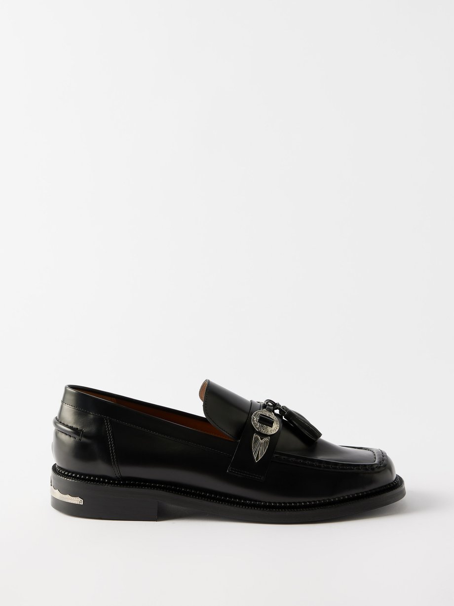 Black Tasselled leather loafers | Toga Virilis | MATCHESFASHION US