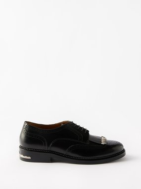 Toga Virilis Polida fringed-leather Derby shoes