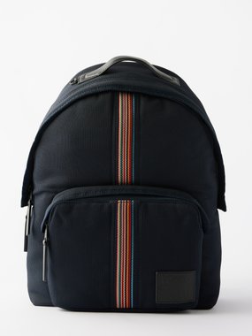 Paul Smith Black Signature Stripe Leather Neck Pouch - Bags & Luggage from  Brother2Brother UK