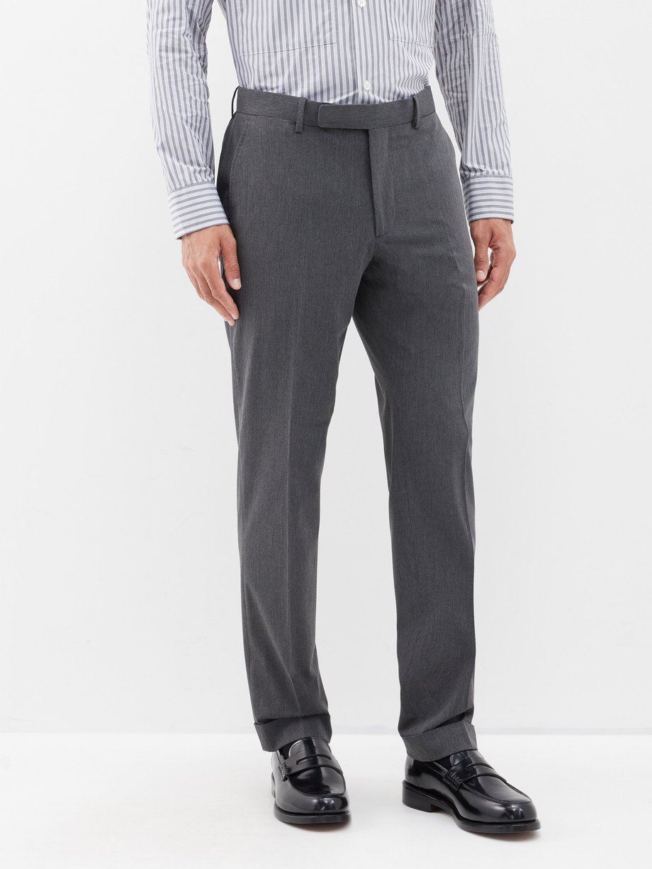 Polo Ralph Lauren Polo Ralph Lauren Pressed-front twill suit trousers ...