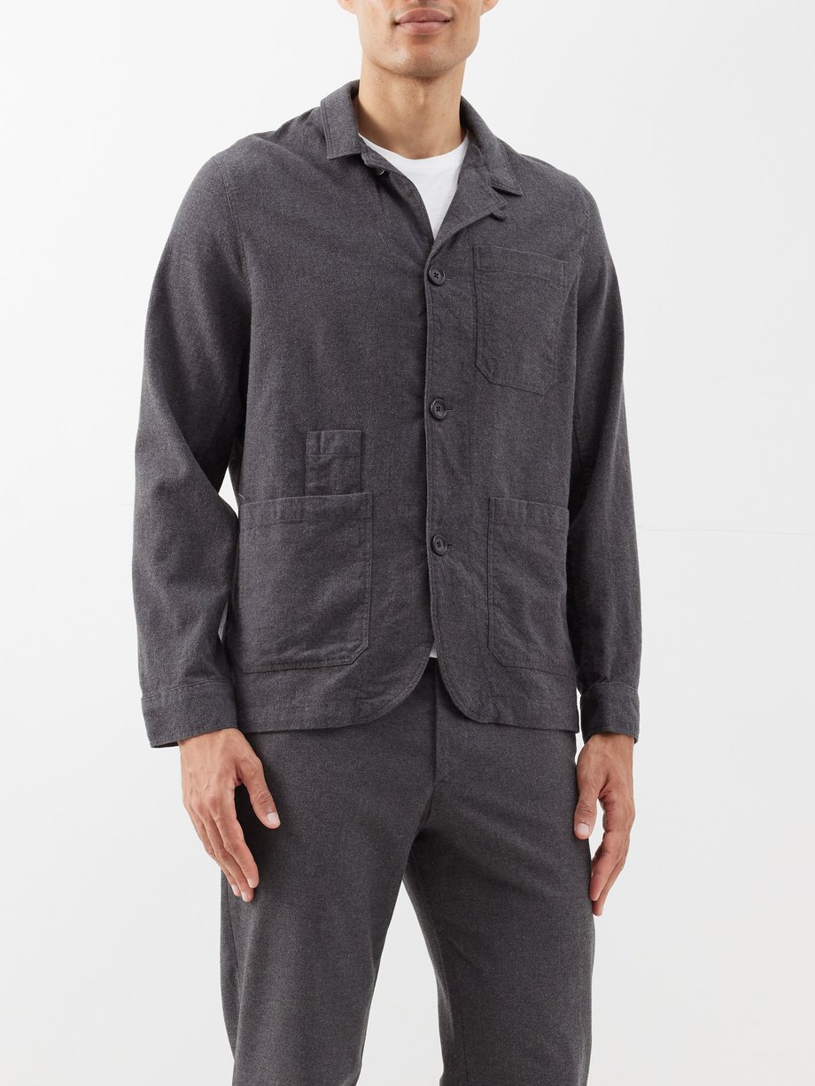Grey Bradwell wool-blend flannel suit jacket | Oliver Spencer ...