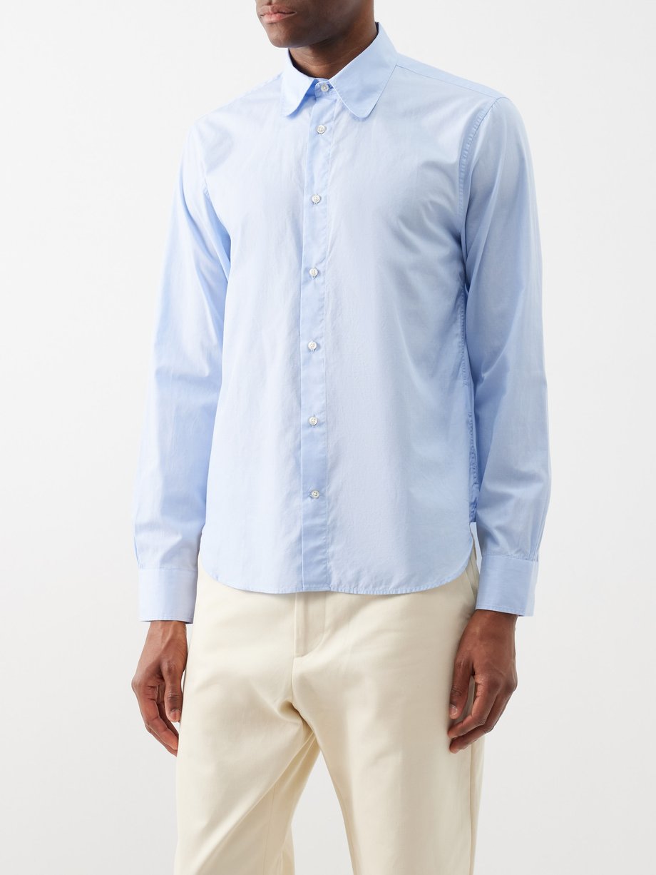 Blue Dustin cotton-poplin shirt | Officine Générale | MATCHES UK