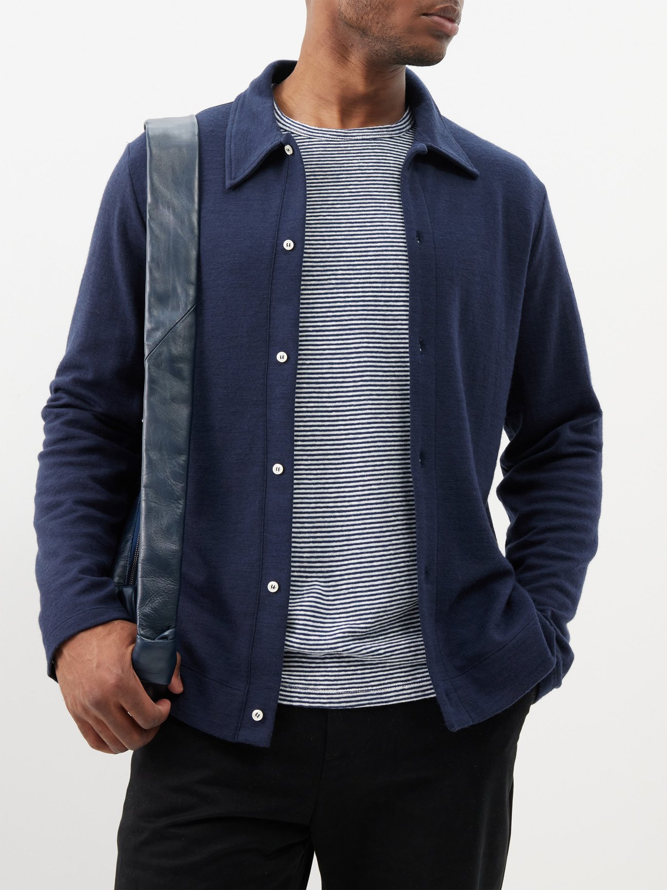 Brent Générale shirt Officine wool-blend | US polo Navy | MATCHES