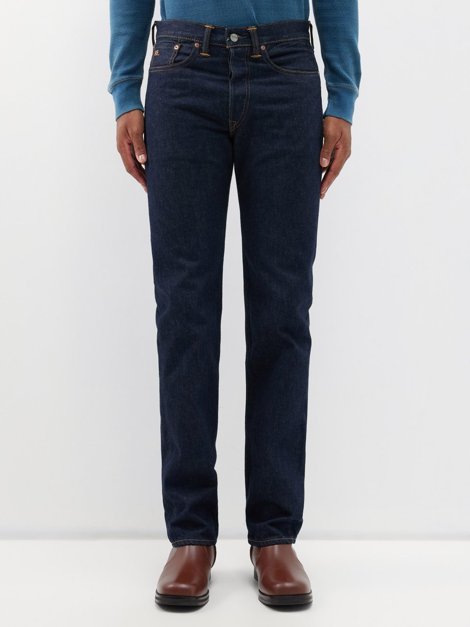 Blue Raw-denim straight leg jeans | RRL | MATCHES UK