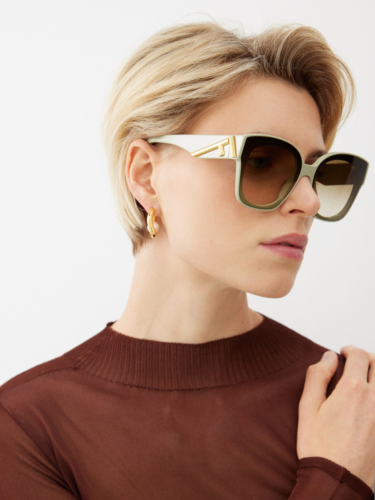 Fendi First Sight Rectangular Sunglasses in Multicoloured - Fendi