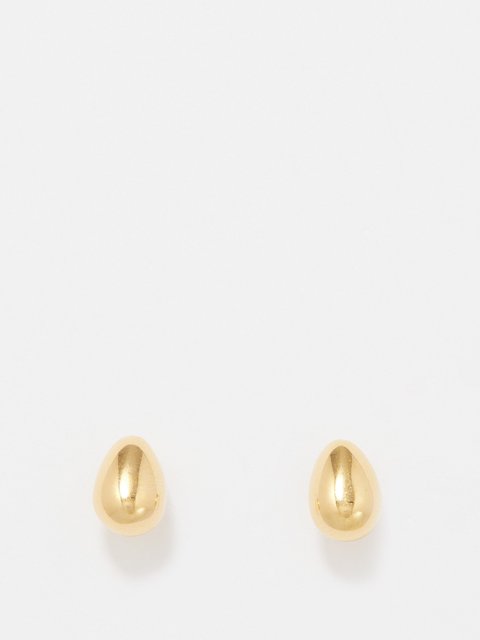 Gold Tiny Egg 18kt gold-vermeil earrings | Sophie Buhai | MATCHES UK