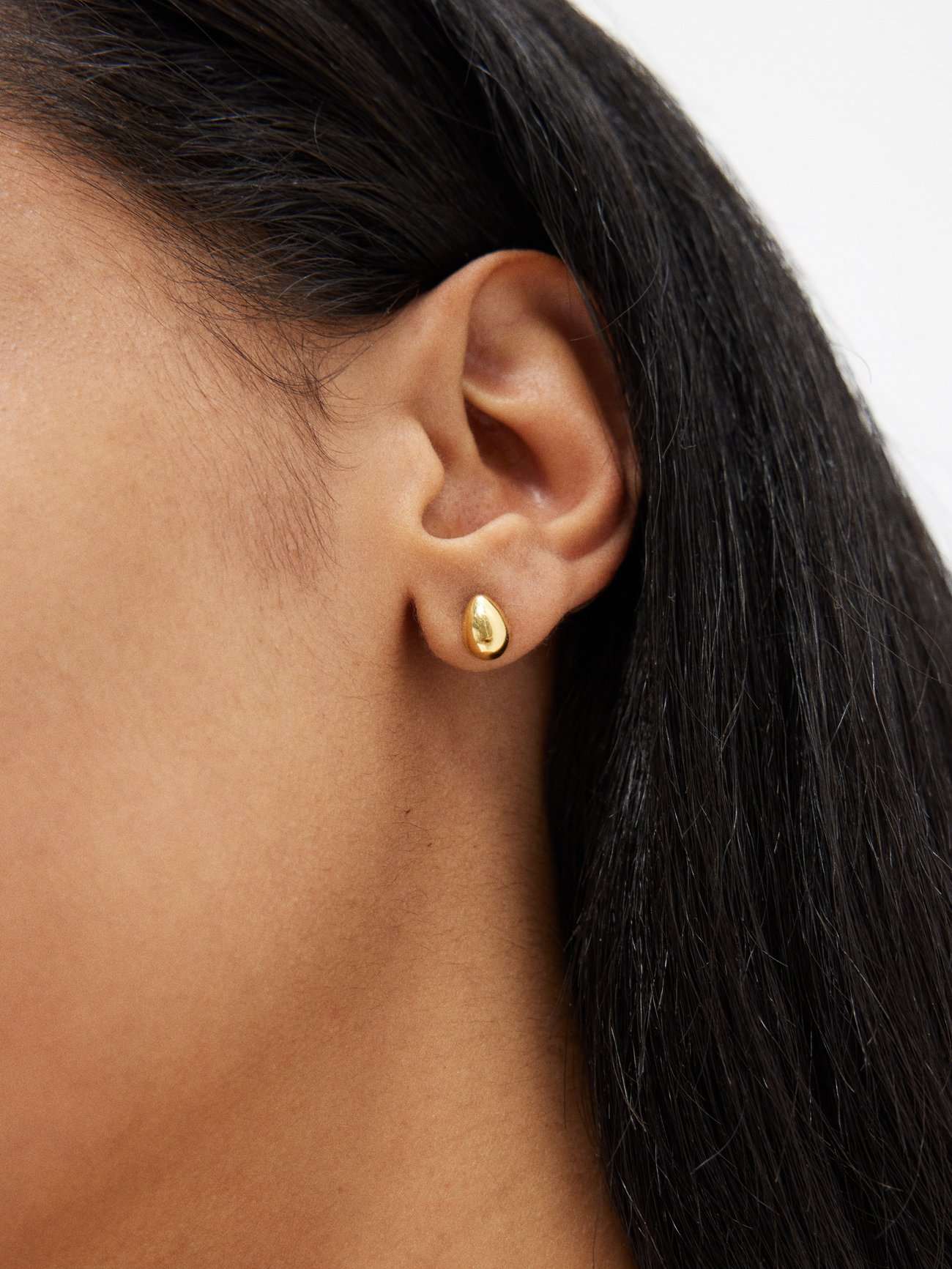 Tiny Egg 18kt gold-vermeil earrings