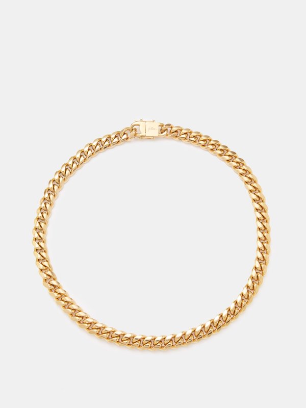 FALLON Ruth curb-chain 18kt gold-plated necklace