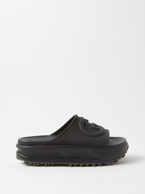 Gucci black best sale slides women