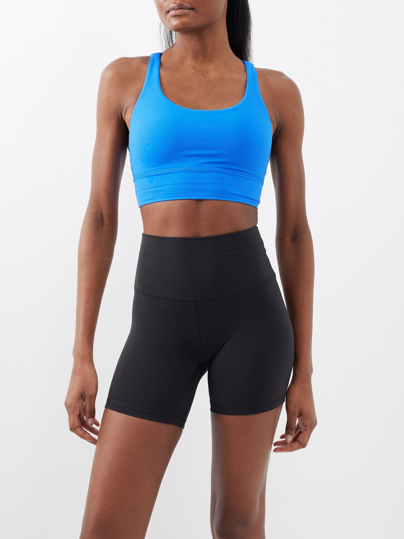 Girlfriend Collective TOMMY SQUARE NECK - Medium support sports bra - black  