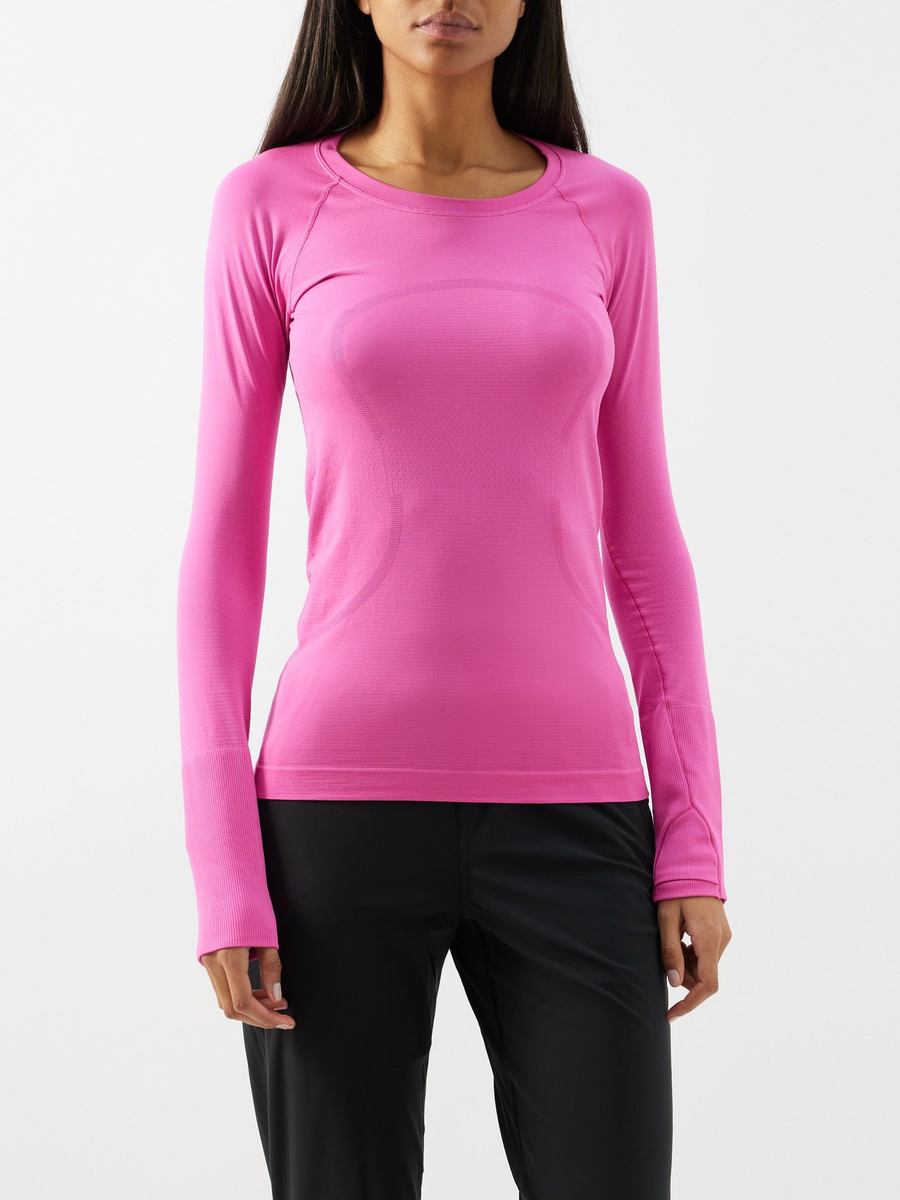 Black Swiftly 2.0 technical-mesh long-sleeved T-shirt, lululemon