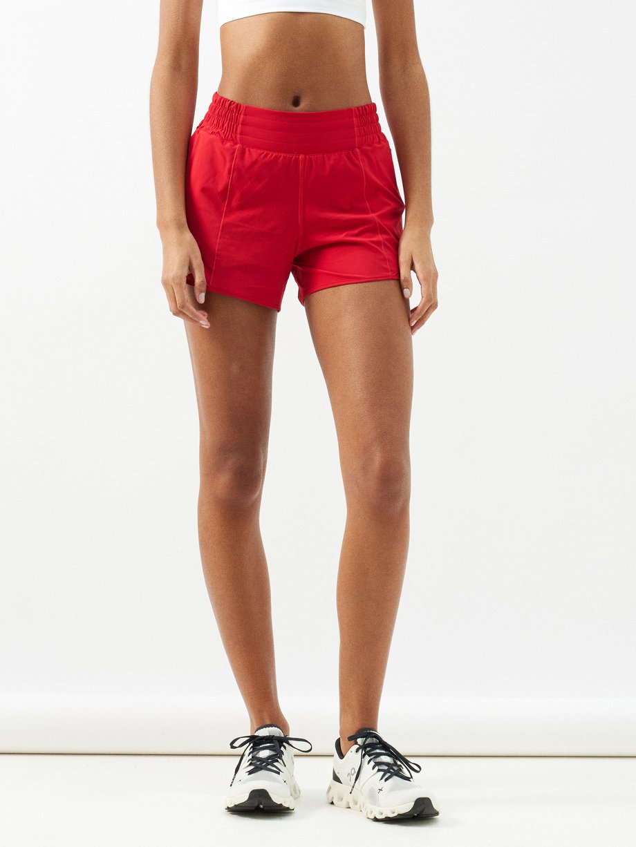 Red Hotty Hot 4 recycled fibre-blend running shorts, lululemon