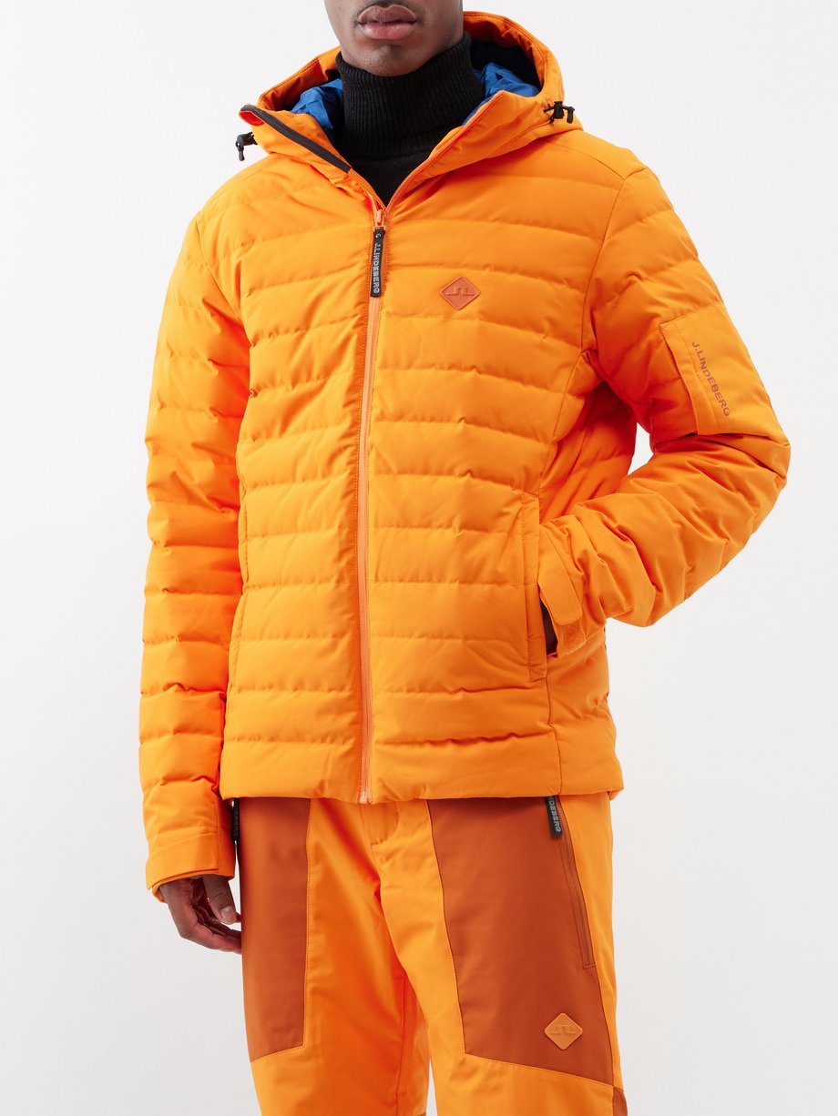 Orange Thermic recycled-fibre quilted down ski jacket | J.Lindeberg ...