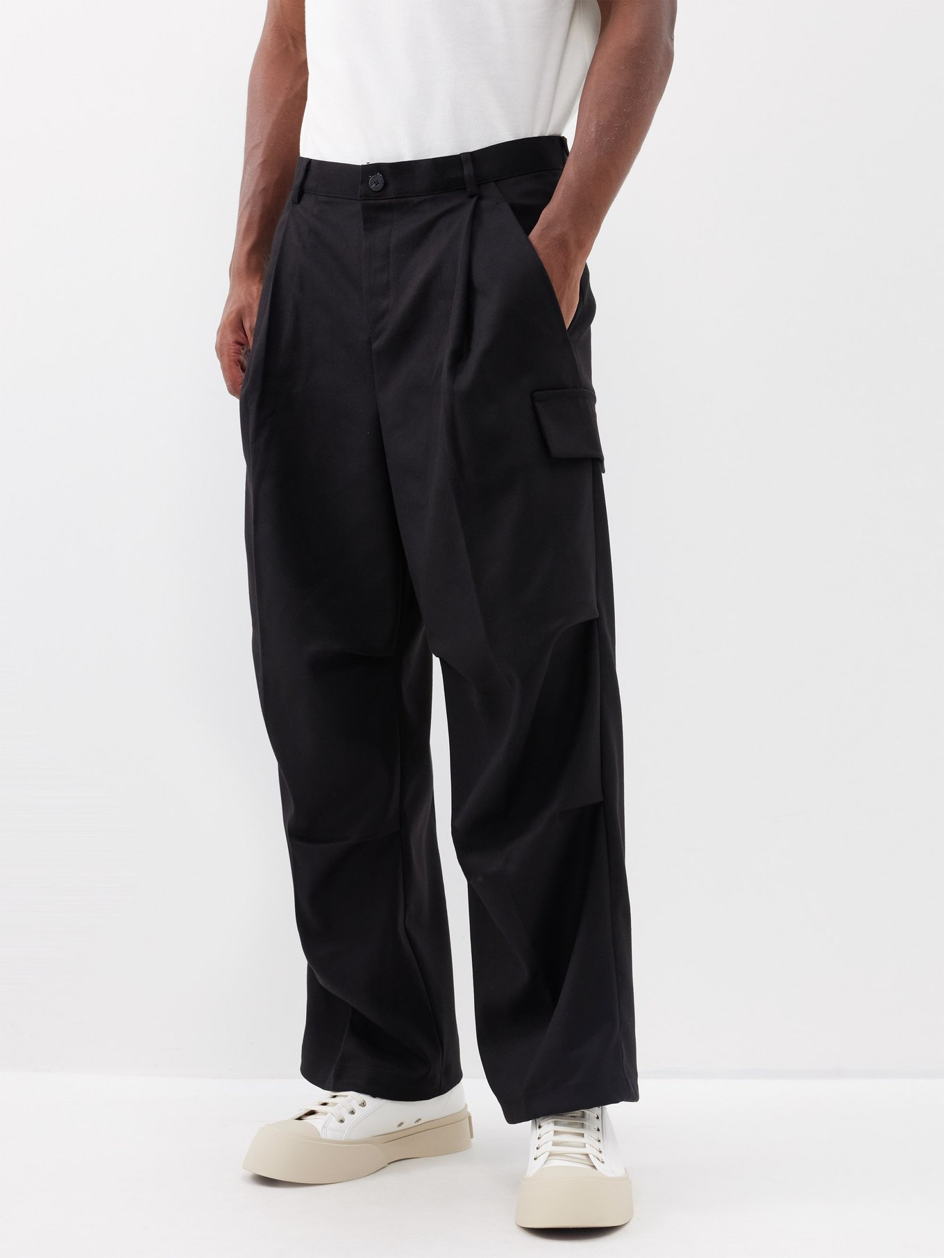 Alexander McQueen Women's Button Pleated Cargo Pant