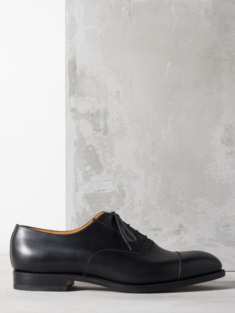 Black Toe Cap leather Oxford shoes | J.M. Weston | MATCHES UK