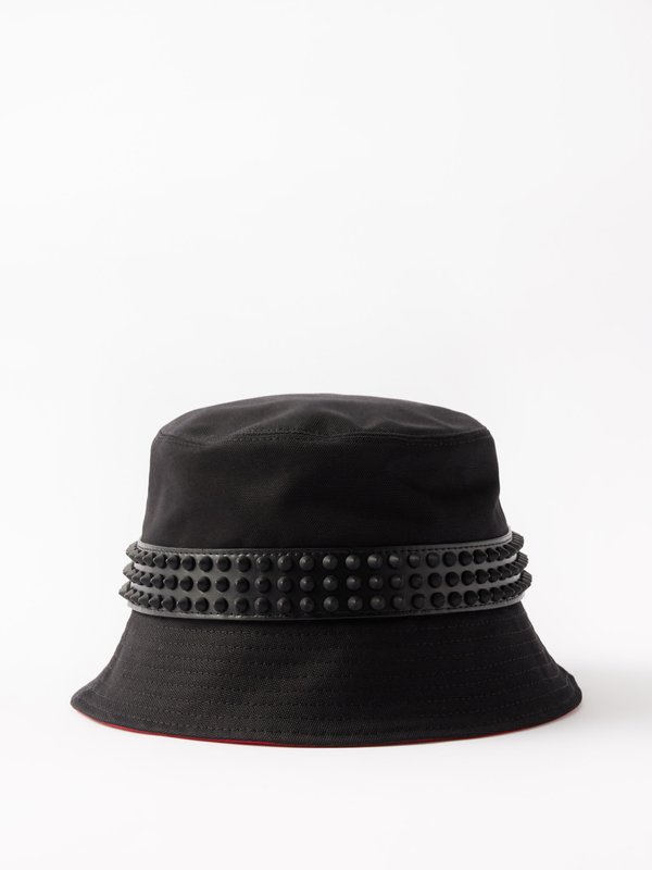 Christian Louboutin Bobino spike-embellished canvas bucket hat