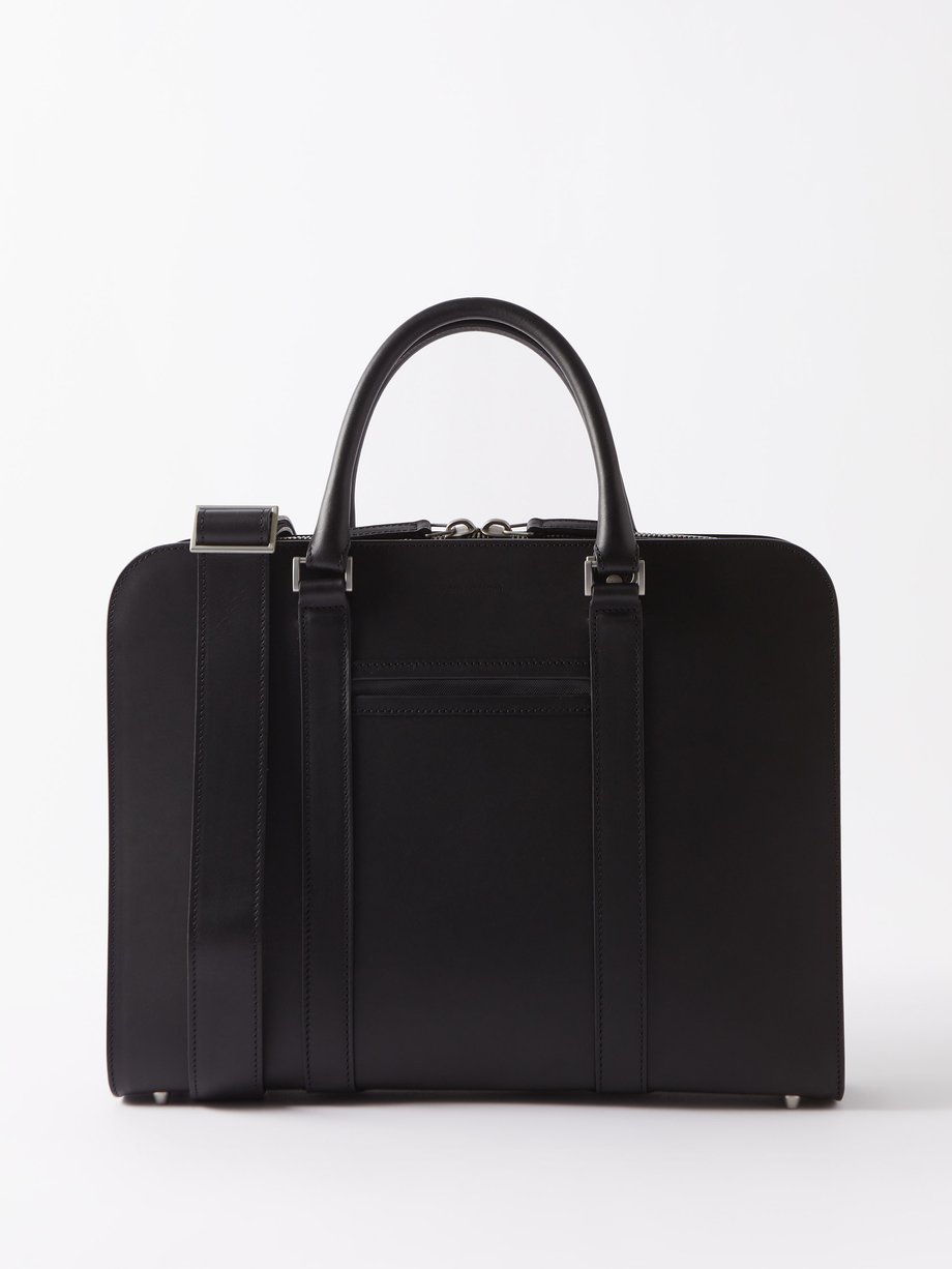 Black Palissy leather briefcase | Carl Friedrik | MATCHESFASHION AU