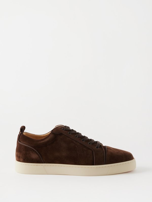 CHRISTIAN LOUBOUTIN - Louis Junior flat suede mid-top trainers