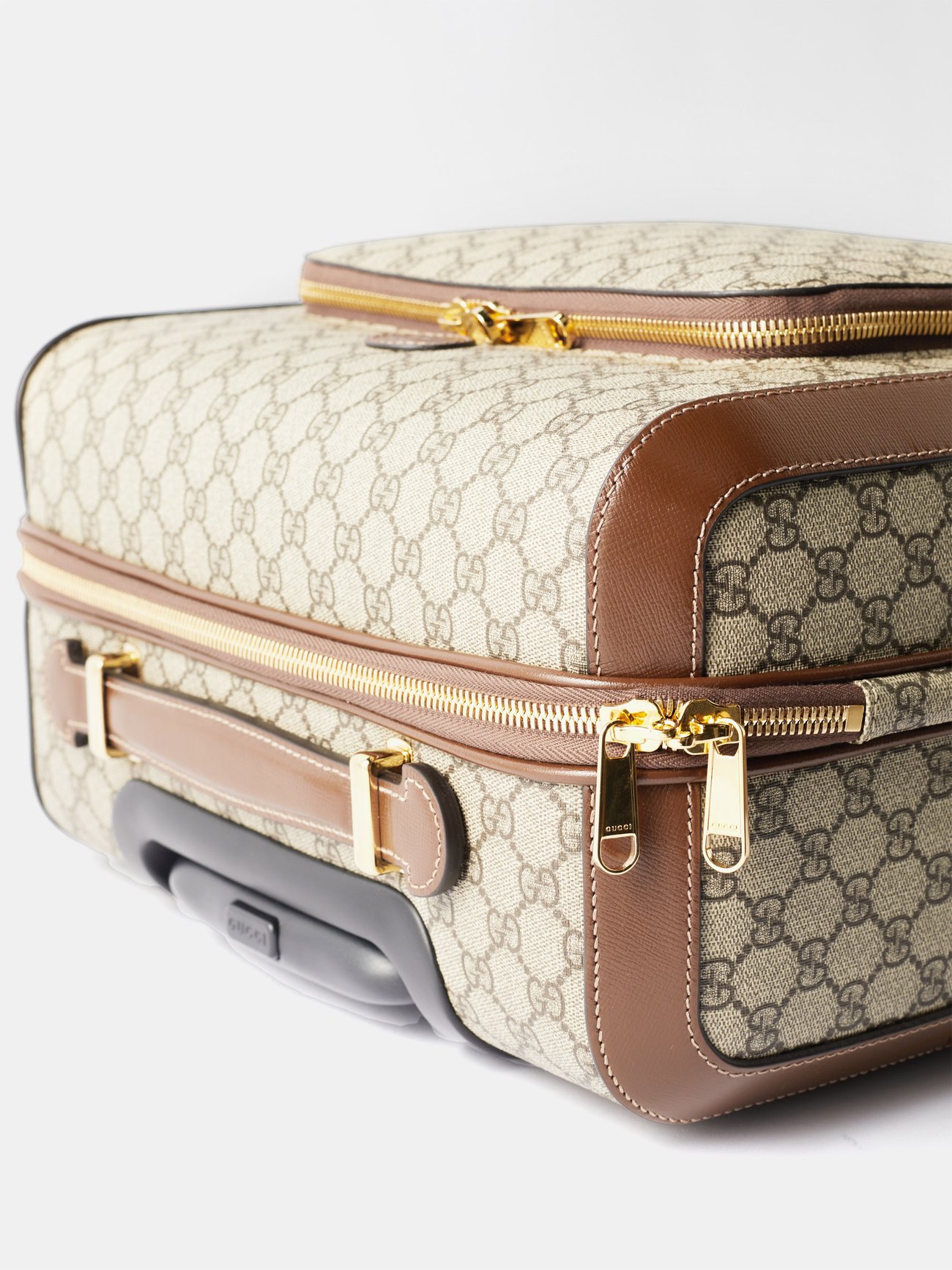 GUCCI Carry Bag 451001 suitcase GG Supreme Canvas/leather beige beige –