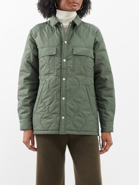Taion TAION Flap-pocket quilted-ripstop down jacket