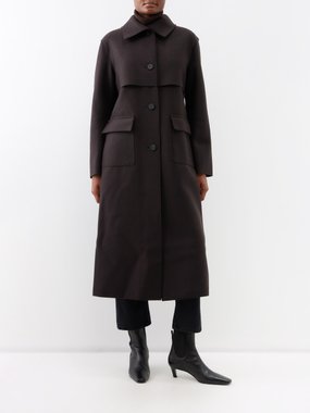 Harris Wharf London Panelled virgin-wool felt coat