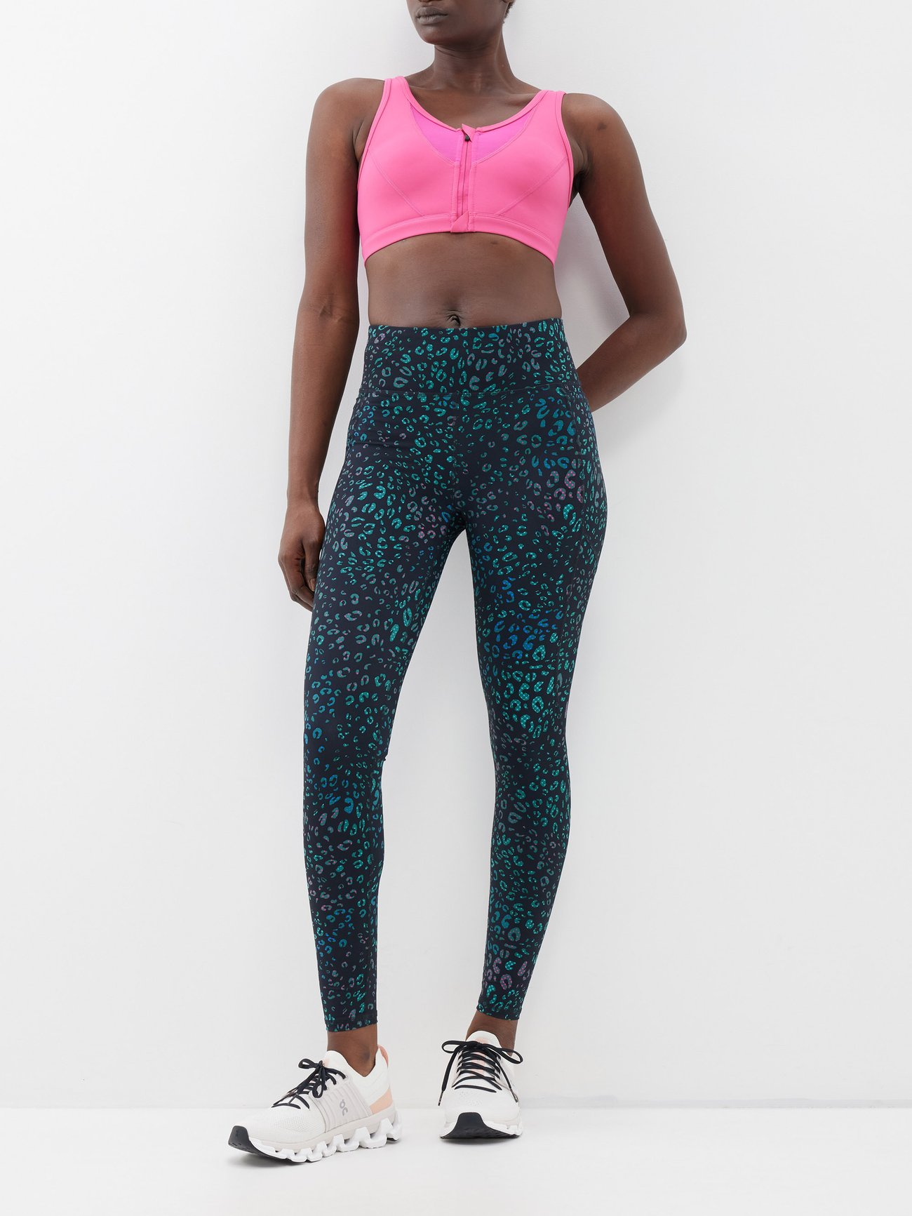 Black Heavyweight jersey running leggings, Raey