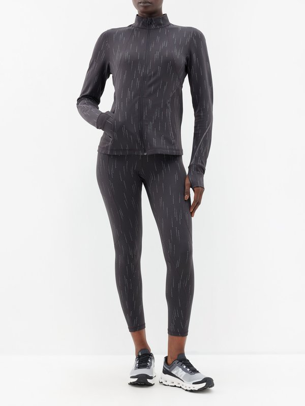Grey Therma Boost 2.0 reflective running leggings