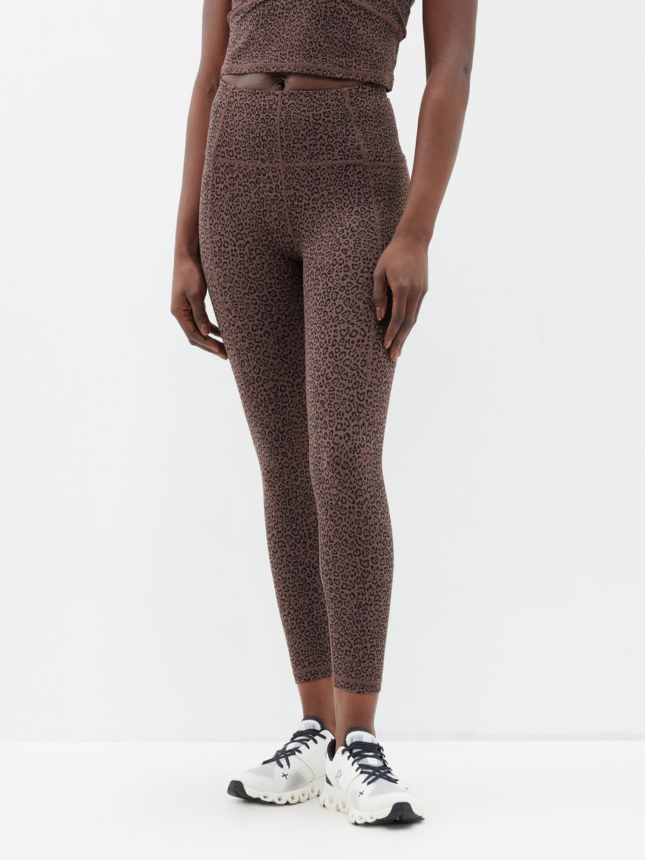 Print Super Soft 7/8 leopard-print jersey leggings, Sweaty Betty