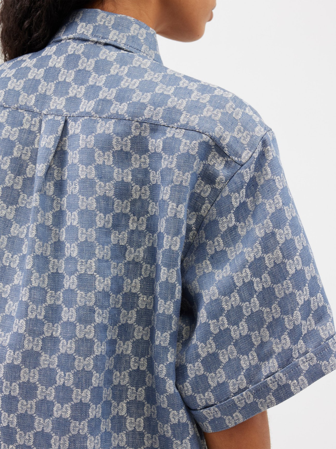 Gucci GG jacquard denim shirt