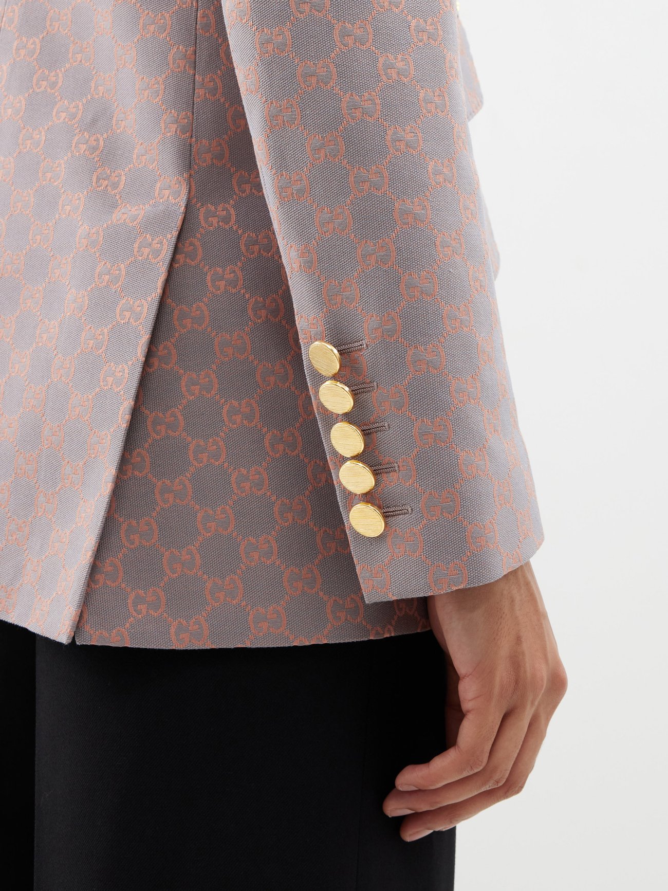 GG Cotton Canvas Blazer in Multicoloured - Gucci