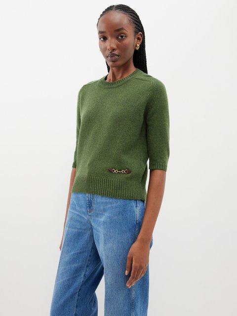 Brown Elsia open-collar cashmere oversized sweater | Khaite
