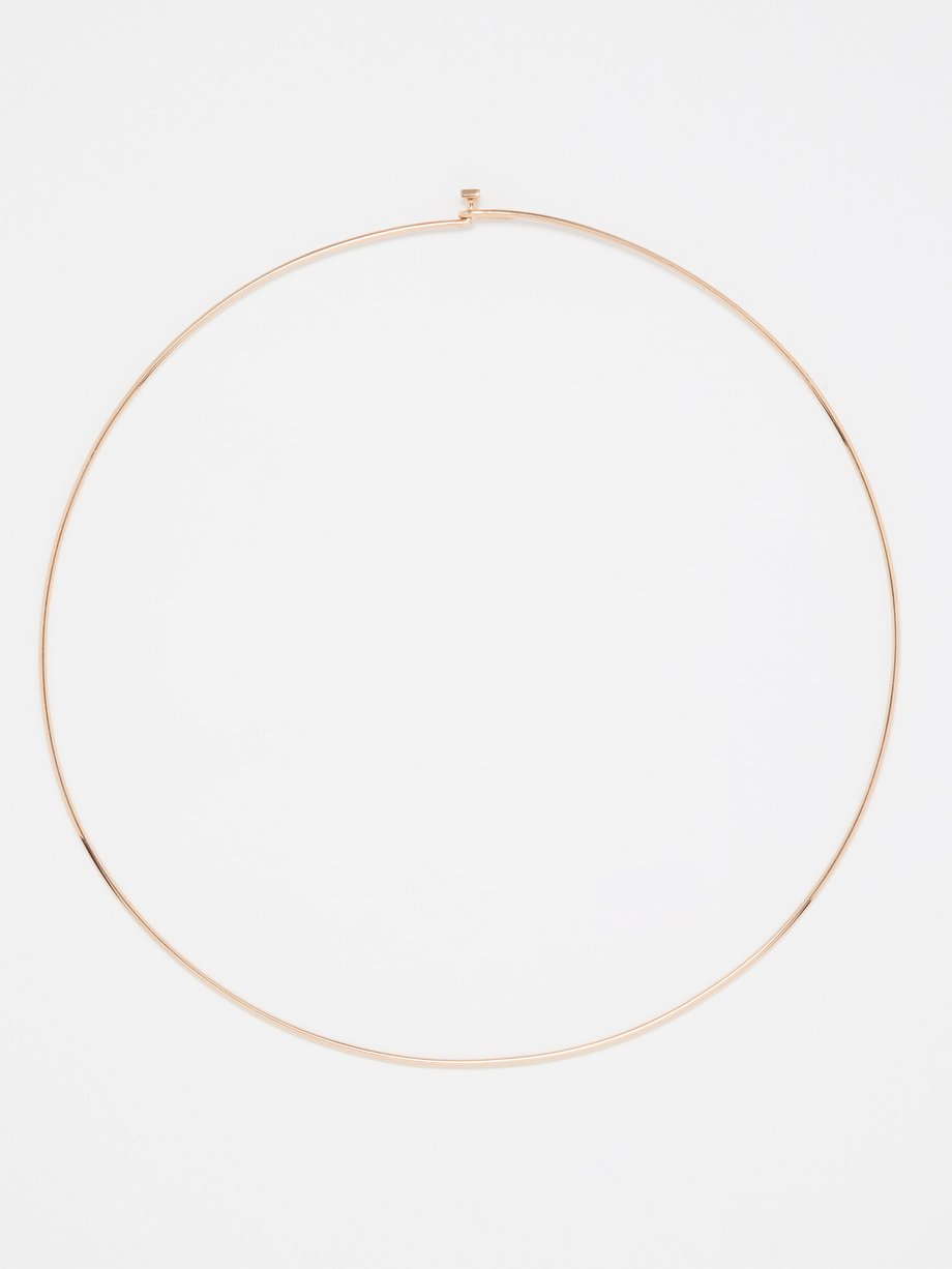 Rose gold Wave 18kt gold necklace | Dezso By Sara Beltrán | MATCHES UK