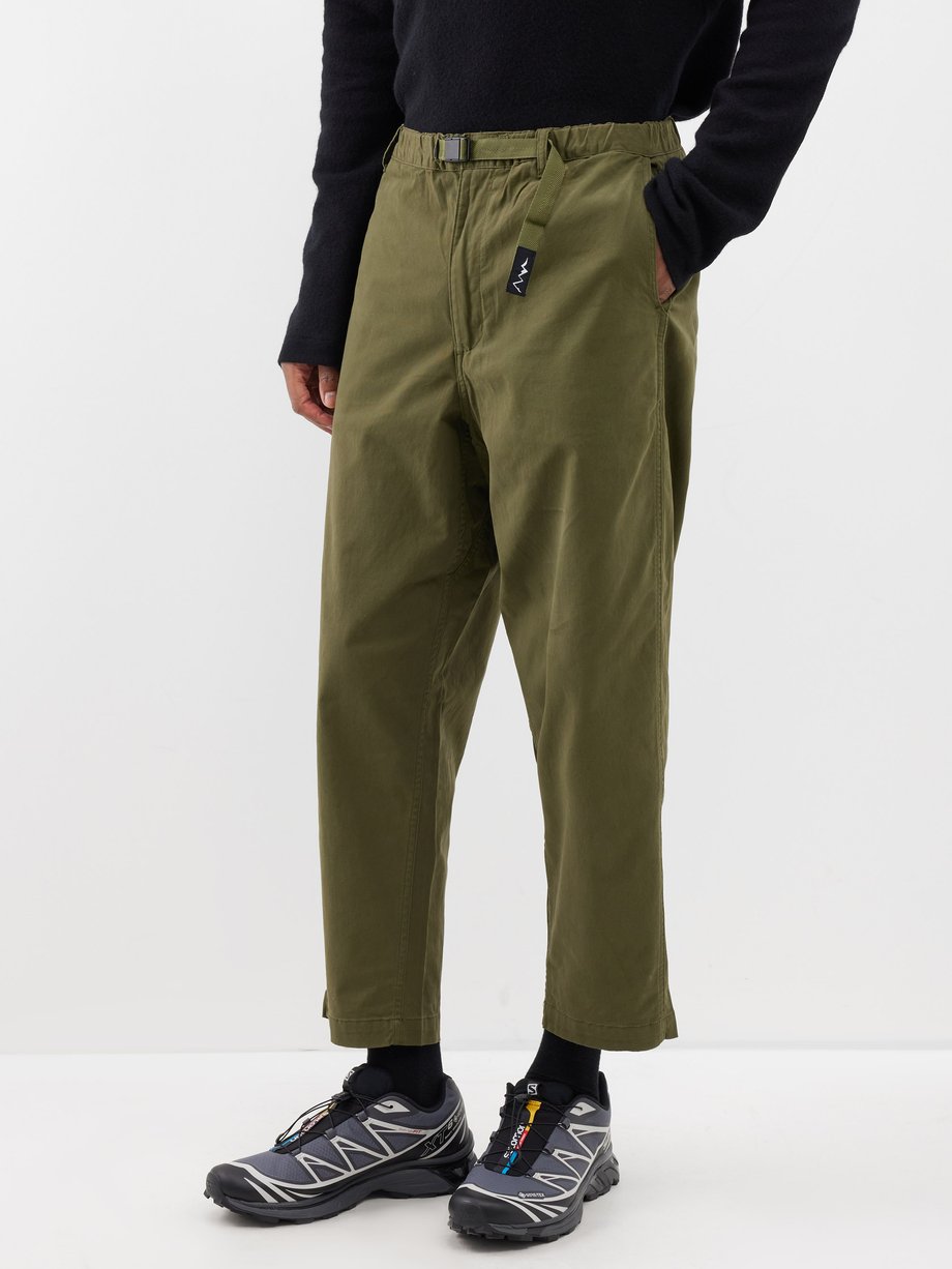 Green Flex Climber stretch-cotton trousers, Manastash