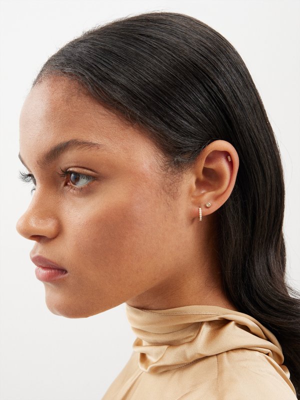 Maria Tash Eternity pearl & 18kt gold single earring