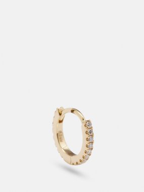 Maria Tash Eternity diamond & 18kt gold single earring