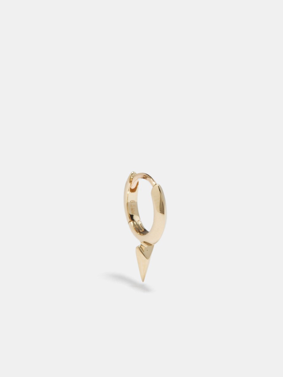 Yellow gold Spike 14kt gold single earring | Maria Tash | MATCHES UK