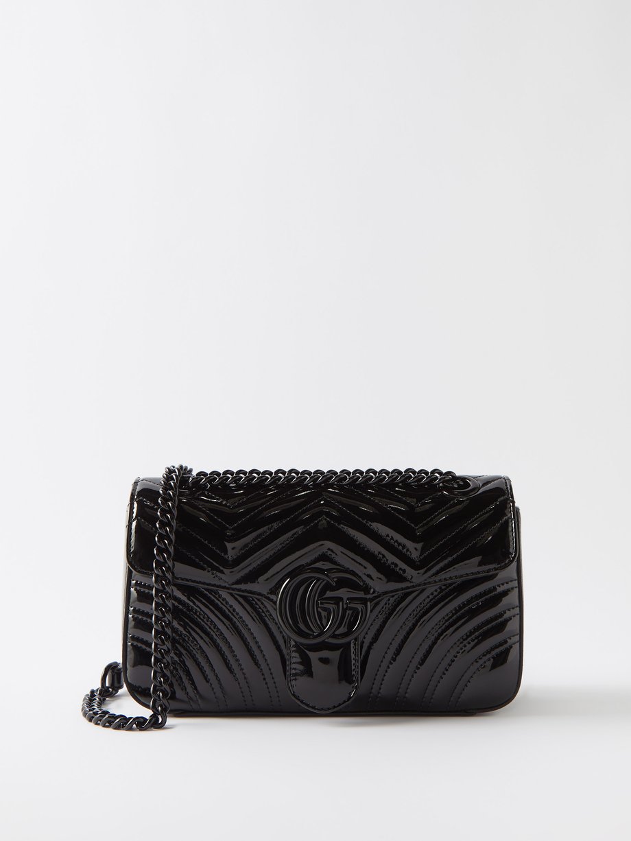 Authentic GUCCI Vintage Black Patent Leather Studded Square Purse Bag-$1600  | eBay