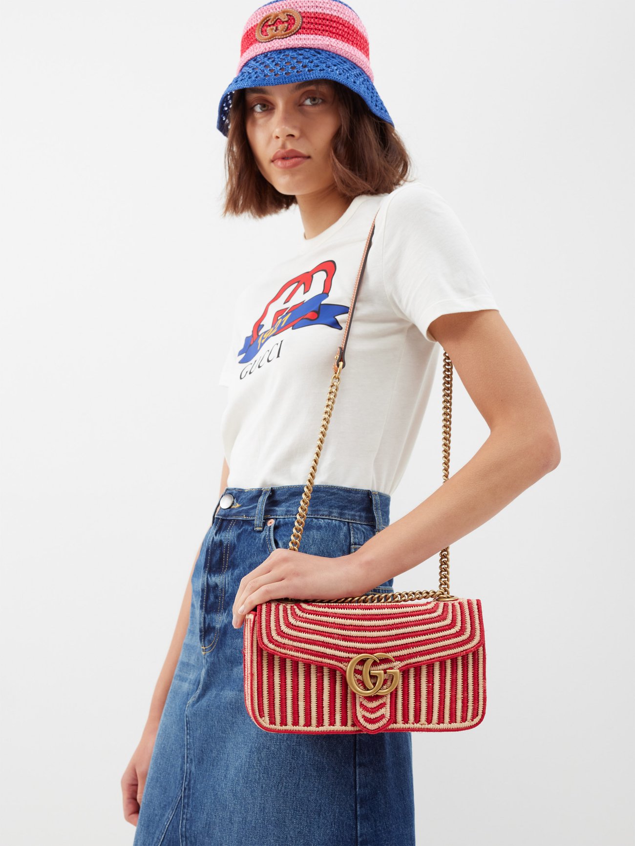 Gucci // Red GG Marmont Top Knot Bag – VSP Consignment