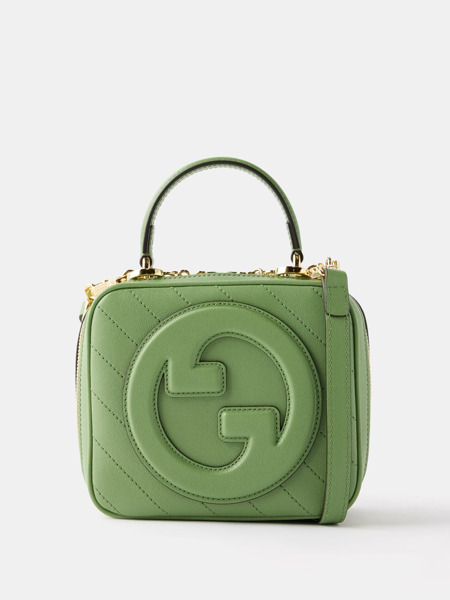 Green Blondie leather handbag | Gucci | MATCHES UK